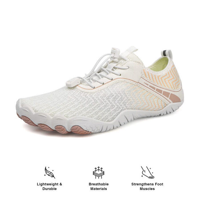 Forge-White-Pink Treks Forge – Zero Drop Barefoot Shoes (Unisex) - Image 1